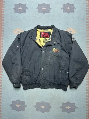 Vintage pro player puffer jacket Barcelona dragons distressed AS IS RARE large - Image 1 of 4