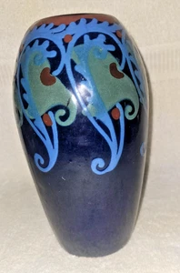 MAX LAEUGER Antique Art Nouveau Pottery Vase * Rare Colors * 7" HTF - Picture 1 of 7