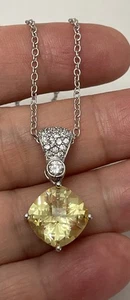 Sterling Crystal Necklace 16” Long - Picture 1 of 8