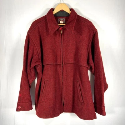VTG Johnson Woolen Mills Red Wool Shirt Jacket Shacket Mens Large - Image 1 of 4