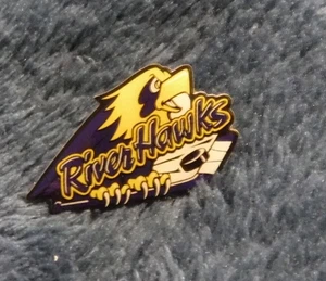 RIVER HAWKS   HOCKEY CLUB  PIN VINTAGE  - - Picture 1 of 2