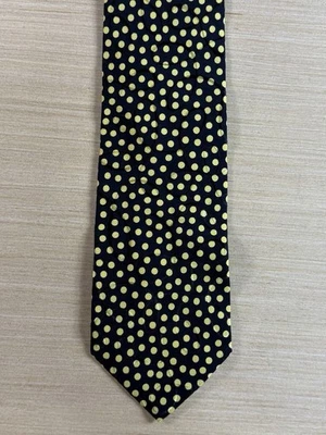 Brioni Silk Tie Mens Yellow Polka Dot Handmade Necktie ITALY 57” - Image 1 of 4