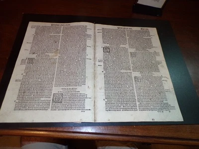 RARE-1540-Great Bible Folio Leaves from the Psalms of David-You Choose the Leaf - Image 1 of 4
