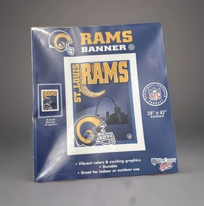Vintage 2000 St Louis Rams Super Bowl XXXIV Champion Flag Banner WinCraft NOS - Picture 1 of 6