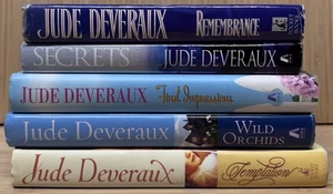 Lot of 5 Jude Deveraux Romance Hardback Books Secrets Remembrance Temptation ++ - Picture 1 of 3