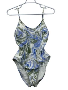HURLEY Women's Green Leaf Swim Suit Size XXL One Piece Bathing Suit NWT - Picture 1 of 10