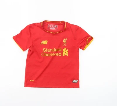 New Balance Boys Red Liverpool FC Short Sleeve Football T-Shirt 2-3 Years - Image 1 of 4