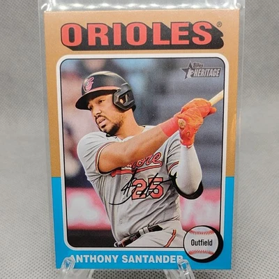 2024 Topps Heritage Anthony Santander #9 SP Baltimore Orioles  - Image 1 of 2