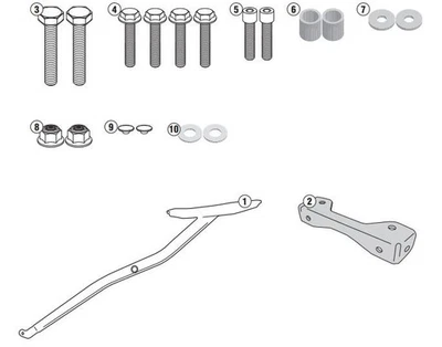 GIVI 1137fz Luggage Rack Kit for Honda CB650f, CBr650f Monokey/Monolock Trunk - Image 1 of 3