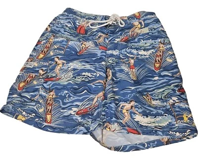 Polo Ralph Lauren Swim Trunks Hawaiian Surf Rowing Theme Surfing Board Shorts  - Image 1 of 4