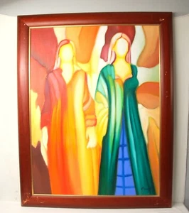 Original Art Acrylic Abstract Painting on Canvas signed by artist Wall Decor - Picture 1 of 11