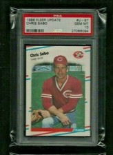 Chris Sabo 1988 Fleer Update #U-87 PSA 10 GEM MINT! Reds 3X ALL-STAR & CHAMPION
