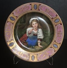 Antique Royal Vienna Style Girl Portrait Cabinet Plate