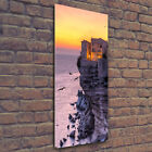 Wandbild Druck auf Plexiglas Acryl Hochformat 50x125 Huser auf der Klippe