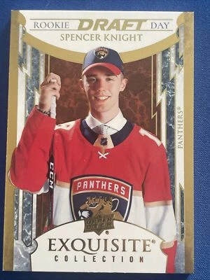 2021-22 Upper Deck Exquisite Collection Rookie Draft Day RDDSK Spencer Knight  - Image 1 of 2