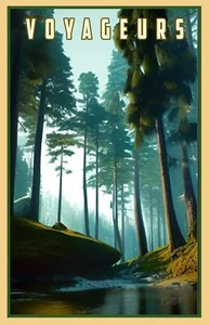 Cartel del Parque Nacional Voyageurs • Cartel de viaje de Minnesota 11x17 + ¡¡¡Firmado!!!! - Imagen 1 de 1