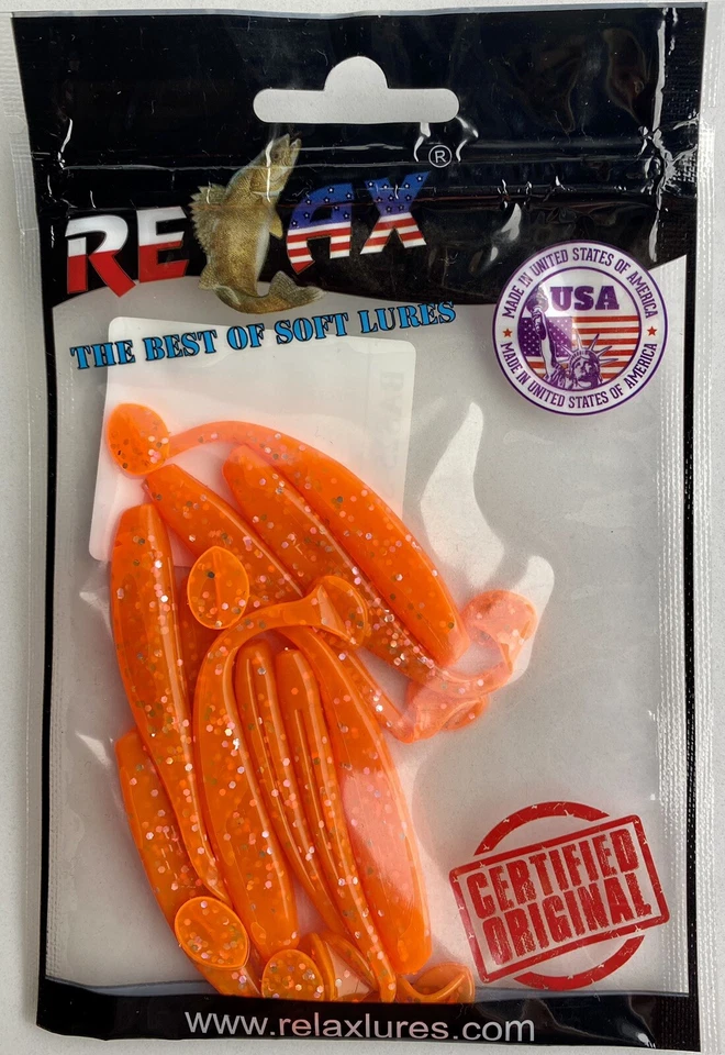 Relax Bass Shad 2.5" 7cm S121 10-Stück Gummifisch Soft Bait Barsch Lure USA made - Bild 1 von 1