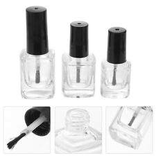  3 Pcs/pack Empty Nail Polish Bottles with Brush Applicator Clear