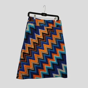 East 5th Mujer Talla 8 Naranja Azul Falda Lápiz Oficina Elástica - Imagen 1 de 4