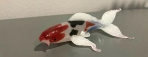 Glass Blown Fish Figurine – Handmade Hand Blown Koi Fish Glass Art Decor - Picture 1 of 5