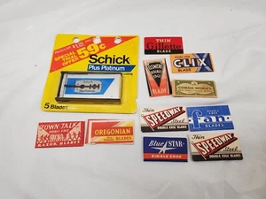 Vintage Razor Blade Lot (11) Schick, Speedway, Fan, Gillette, More ~ See Photo - Picture 1 of 2
