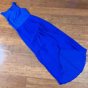 Forever New Blue Waterfall Dress AU 8 US 4 Flowy Occasion Evening Cocktail Party - Picture 1 of 18