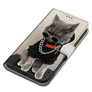 Cat Wallet Phone Case For iPhone Samsung Huawei Xiaomi ZTE Google Sony OPPO LG - Picture 1 of 13