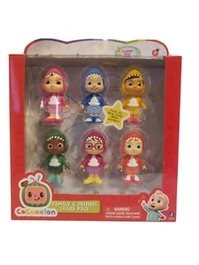 Paquete de figuras Cocomelon Family & Friends JJ CeCe Nina Cody Bella Nico NUEVO - Imagen 1 de 4
