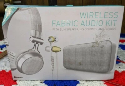 Sharper Image Wireless Fabric Audio Kit With Slim Speaker Headphones & Ear Buds - Image 1 of 3