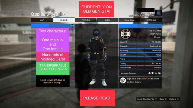 Gta 5 Xbox One Mod 16.6 Trillion Rank 7981 (24/7 INSTANT AUTOMATIC