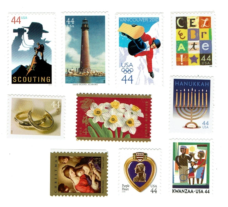 10 DIFFERENT 44c U.S. STAMPS - MNH - Image 1 of 1
