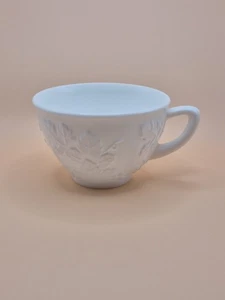 Vintage Indiana Glass Milk Glass Teacup / Punch Cup – Colony Harvest Pattern ☕✨ - Picture 1 of 6
