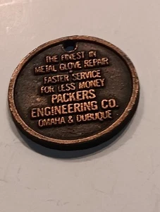 1943 PACKERS ENGINEERING CO. BRONZE ADVERTISING MEDAL/TOKEN (OMAHA & DUBUQUE) - Picture 1 of 8