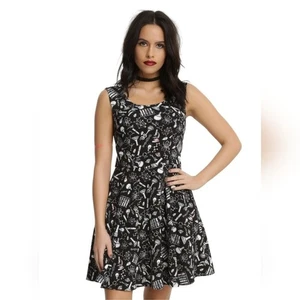 Hot Topic Black Pastel Science Print Fit & Flare Dress Women's Size XL - Picture 1 of 6