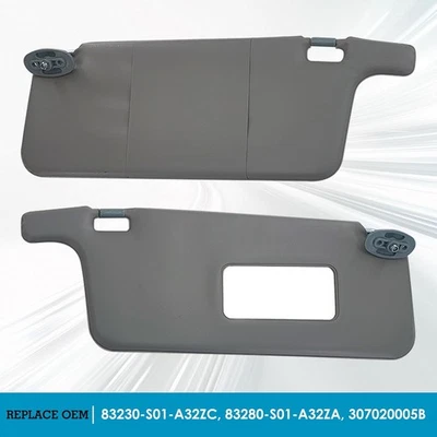 2X Interior Sun Visor Gray For 1996 1997 1998 1999-2001 Honda Civic LHD Sunvisor Foto 1 de 4