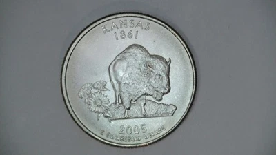 2005 D Kansas State Quarter Satin Finish BU Uncirculated *Free Shipping* - Image 1 of 2