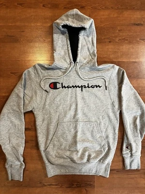 Sudadera con capucha gris X-small Champion para niños Foto 1 de 3