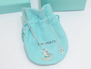 Tiffany & Co. Sterling Silver 1837 Interlocking Circles Pendant Necklace 16-18" - Picture 1 of 7