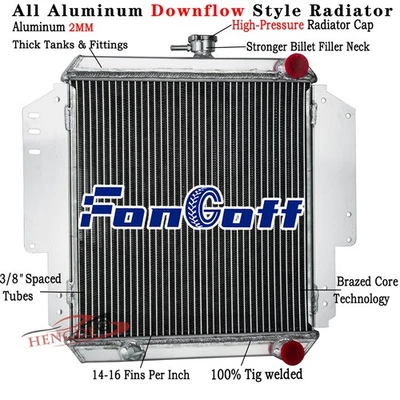 Radiador de aluminio de 2 filas para Suzuki Sierra Jimny 1981-96 techo rígido SJ410.SJ41 Foto 1 de 4