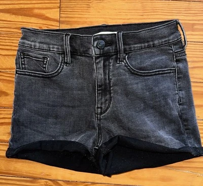 Pacsun Jean Shorts Womens 25 Black The Shortie Cuffed Stretch Casual Summer Fun - Image 1 of 4