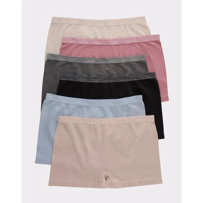 Paquete de 6 pantalones cortos para mujer Hanes XL, ropa interior cómoda ajuste flexible C11-4 Foto 1 de 4