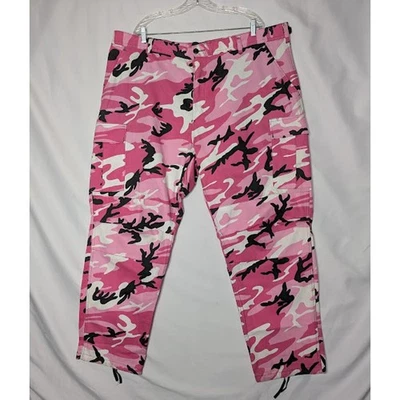 ROTHCO Mujer Duradero Paracaidista Rosa/Negro Camuflaje Fatigues Talla XXL Utilidad Y2K Foto 1 de 4