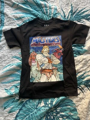 Masters of the Universe Madsaki Mattel NTWRK 男式 T 恤中号 He-Man 全新 — 第 1/3 张图片