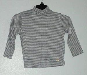Zara Striped Girls Long Sleeves High Neck Top Size 3- 4 - Picture 1 of 13