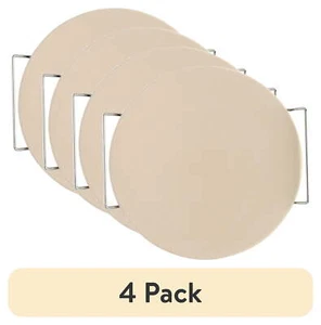 13" x 13",(4 pack) Nordic Ware 2 Piece Ceramic Pizza Stone with Steel Holder - Picture 1 of 10