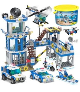 EP EXERCISE N PLAY City Police Prison Station Building Set with Police Patrol - Picture 1 of 8