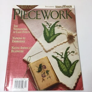 Piecework Magazine March April 2002 Napkin to Embroider Native American Beadwork - Imagen 1 de 8