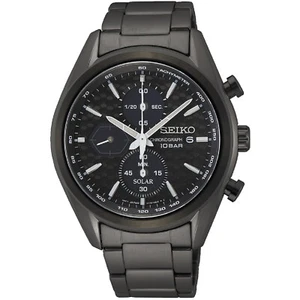 Seiko Men's Solar Black Dial Watch - SSC773 - Picture 1 of 1