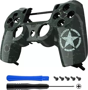 Carcasa de mando PS4 carcasa superior frontal JDM-030/040/050/055 - Brillante US Army - Imagen 1 de 3