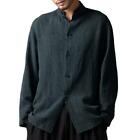 Mens Breathable Tang Suit Tai Chi Kung Fu Jacket Chinese Style Cotton Linen Tops